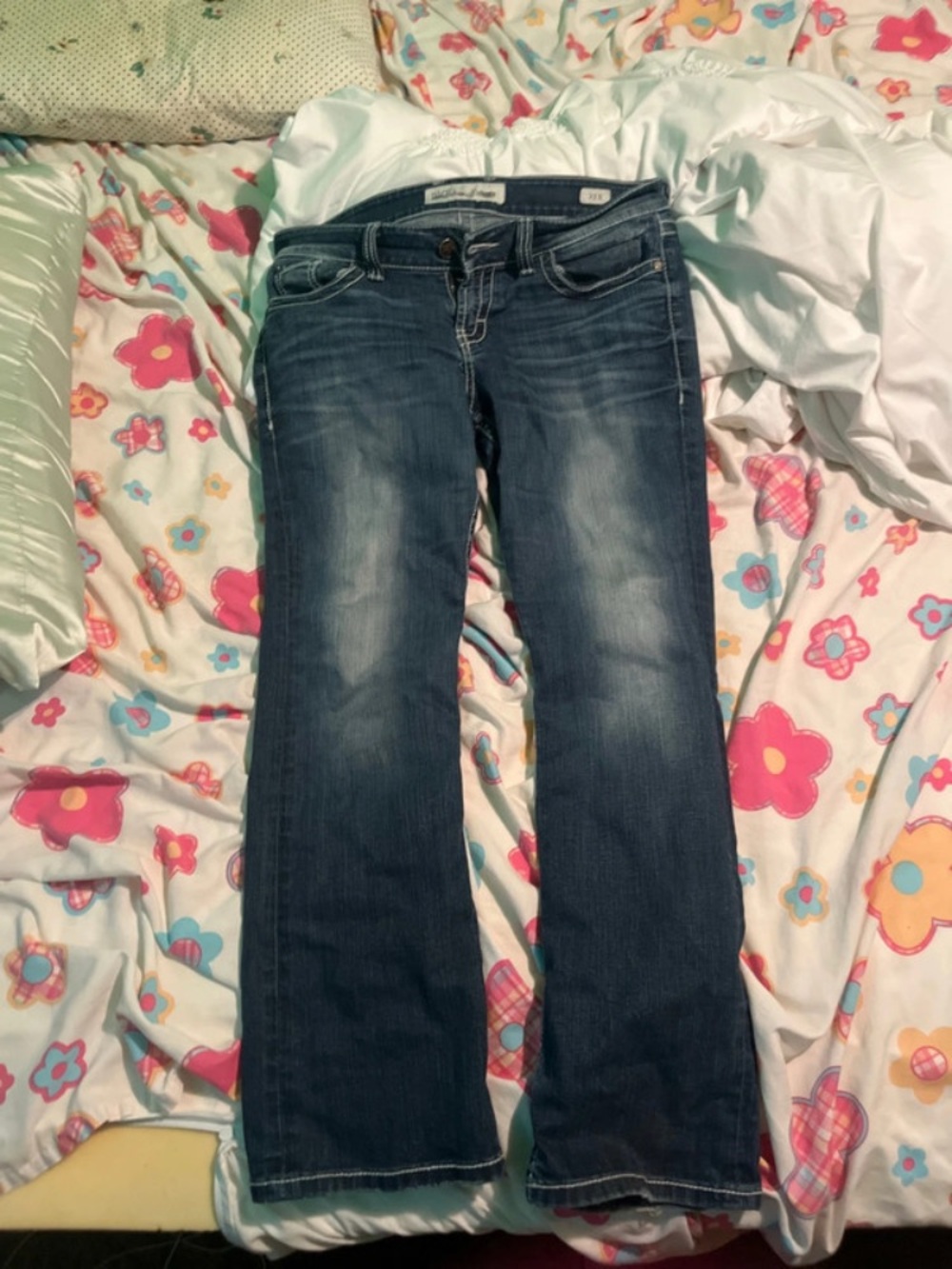 BKE Men's Bootcut Jeans in Dark Blue Wash